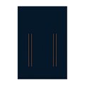 Manhattan Comfort Gramercy 2-Section Wardrobe Closet in Tatiana Midnight Blue 157GMC4